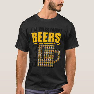 I m This Many Beers Old 75th Birthday 75 Years Fun T-Shirt