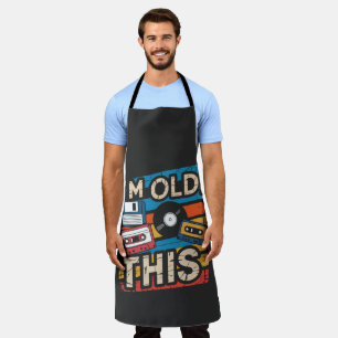 I’m This Old Colourful Retro Music Nostalgia Apron