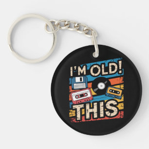 I’m This Old Colourful Retro Music Nostalgia Keychain