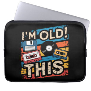 I’m This Old Colourful Retro Music Nostalgia Laptop Sleeve