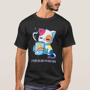 I M Very Gay And Very Ired LGB Cat Pride Raibow T-Shirt