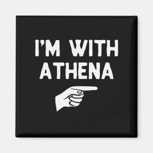 I’m With Athena Funny Halloween Matching Costume Magnet