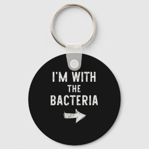 I’m With The Bacteria Funny Halloween Couple Costu Keychain