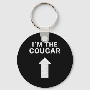 I´m With The Cougar Humour Halloween Birthday Gift Keychain