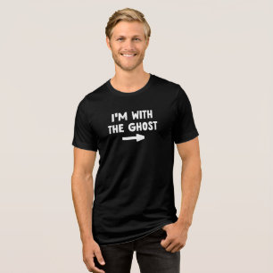 I’m With the Ghost Halloween Tri-Blend Shirt