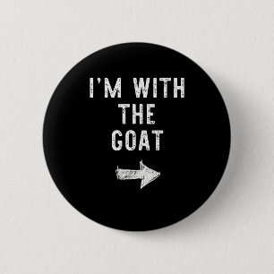 I’m With The Goat Funny Halloween Couple Costume  2 Inch Round Button