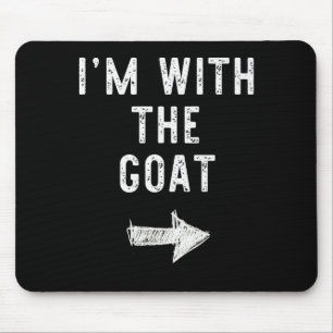 I’m With The Goat Funny Halloween Couple Costume Mouse Pad
