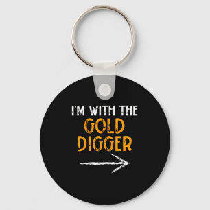 I’m With The Gold Digger Halloween Matching Couple Keychain
