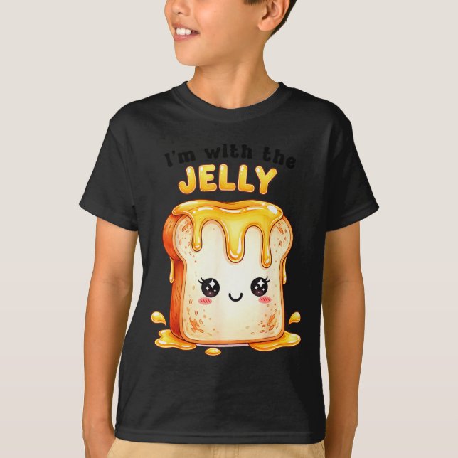 I’m With The Jelly Funny Matching Couple Cute Kawa T-Shirt (Front)