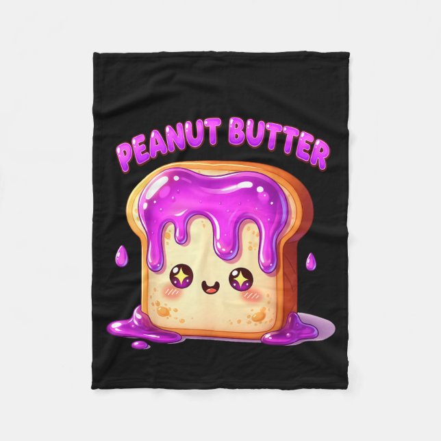 I’m With The Peanut Butter Funny Matching Couple C Fleece Blanket (Front)