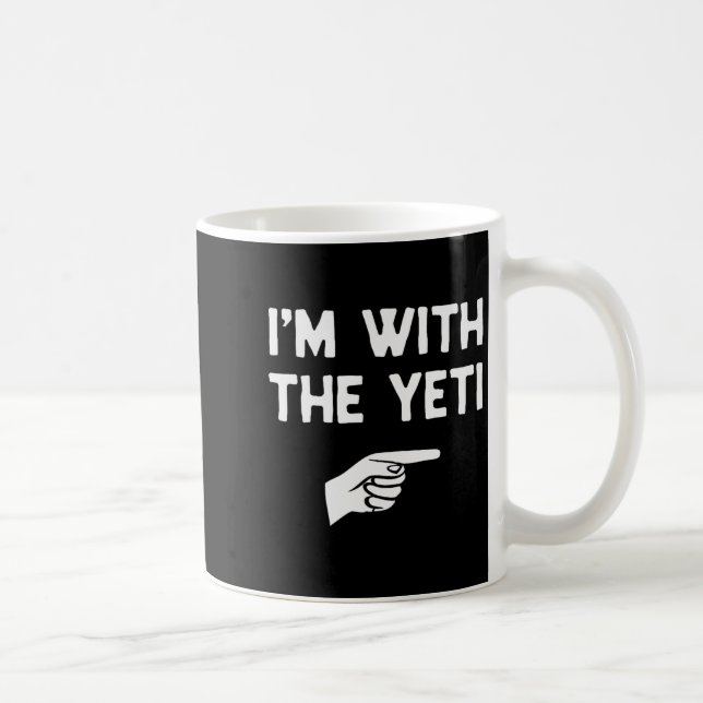 I’m With The Yeti Funny Halloween Matching Costume Coffee Mug (Right)