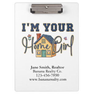 I’m Your Home Girl Real Estate Realtor Notebook Clipboard