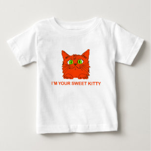 I’m Your Sweet Kitty - Red Cat by artist Lukian Baby T-Shirt