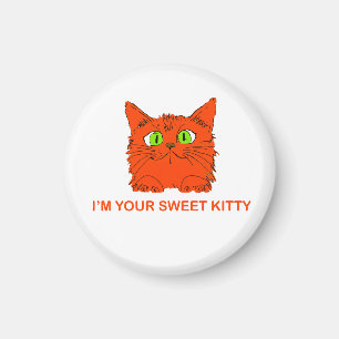 I’m Your Sweet Kitty - Red Cat by artist Lukian Magnet
