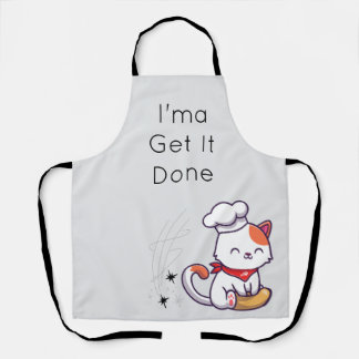 I’ma Get It Done – Cute Cat Apron for Moms & Baker