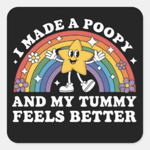 I Made A Poopy Funny Inappropriate Vacation Swap  Square Sticker