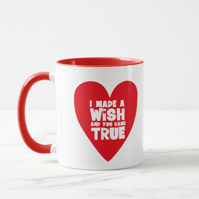 I MADE A WISH Love Heart Mug (Left)