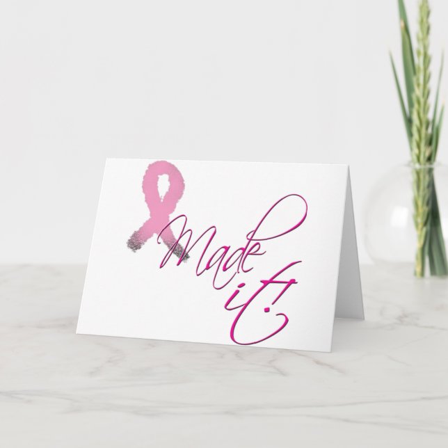 I Made It Breast Cancer Card (Front)