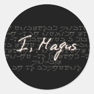 I, magus classic round sticker