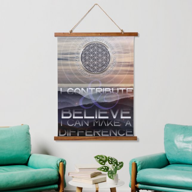 I make a difference - Affirmation Wordings Hanging Tapestry (Living Room)