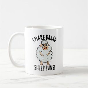 I Make Baaad Sheep Puns Funny Animal Pun  Coffee Mug