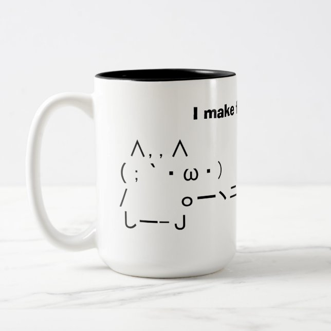 I make fried rice!! Two-Tone coffee mug (Left)