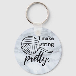 I Make String Pretty • Crafts Yarn Marble Keychain