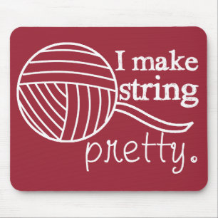 I Make String Pretty • Knit Crochet {Dark} Mouse Pad