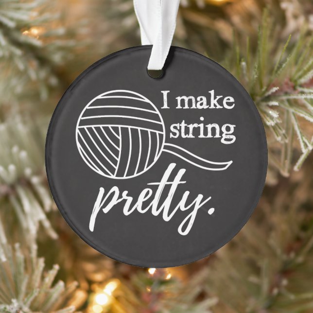 I Make String Pretty Yarn + Crafts Chalkboard Ornament (Tree)