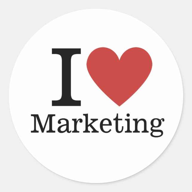I ❤️ Marketing for Employees CUSTOM Stickers (Front)