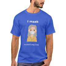 I mask to avoid long Covid dark clothing