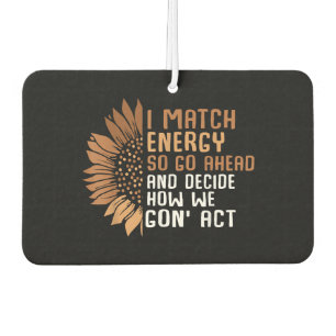 I Match Energy Empowerment African American Afro W Air Freshener