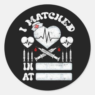 I Matched Future Doctor Physician Residency Match  Classic Round Sticker