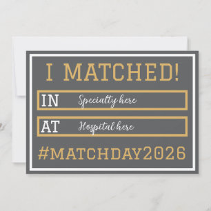 I Matched Match Day Announcement