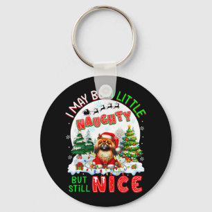 I May Be Little Naughty But Still Nice Xmas Peking Keychain