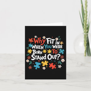 I May Be Non Verbyl Autism Card