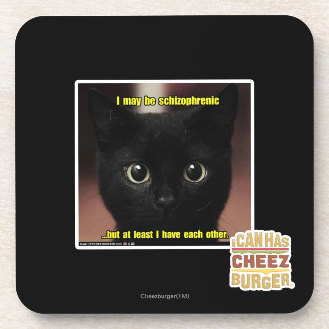 I may be schizophrenic coaster (Front)