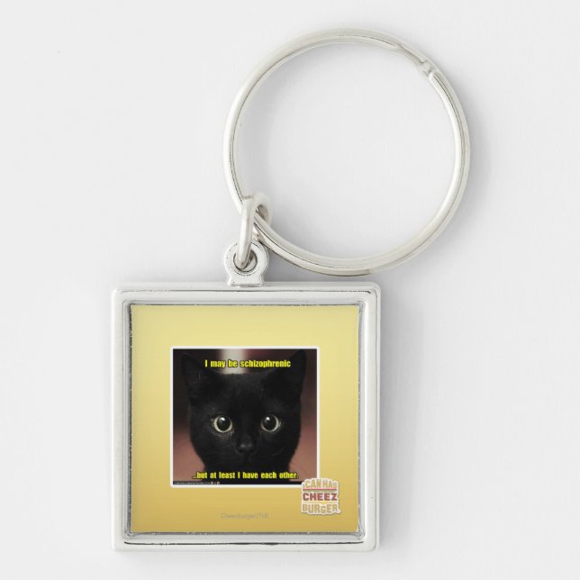 I may be schizophrenic keychain (Front)