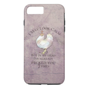 "I May Look Calm" Chicken Case-Mate iPhone Case