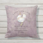 "I May Look Calm" Chicken Outdoor Pillow<br><div class="desc">"I may look calm,  but in my head I've already pecked you seven times"</div>