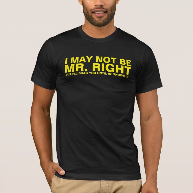 I MAY NOT BE MR. RIGHT T-Shirt (Front)