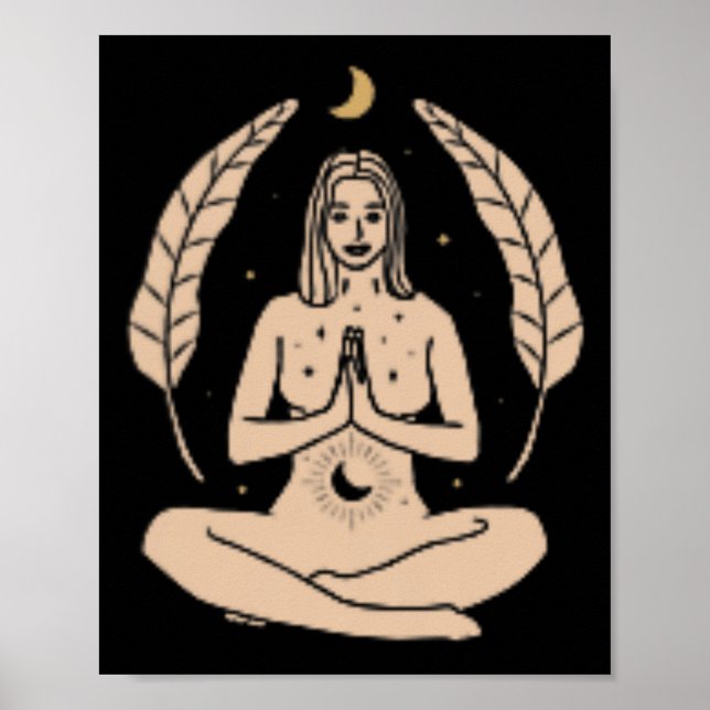 I Meditate Because Murder Is Wrong (funny Yoga) (c Poster (Front)