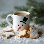 I melt for You | Frosty Jolly Snow Man Christmas Coffee Mug<br><div class="desc">Celebrate the magical and festive holiday season with our custom holiday mugs. Our modern and whimsical holiday design features our own hand drawn Frosty the snow man face character. A fun whimsical snowman wearing a top hat, carrot nose and rosy checks. The opposite side of the mug is a fun...</div>