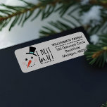 I melt for You | Frosty Jolly Snowman Christmas<br><div class="desc">Celebrate the magical and festive holiday season with our custom holiday labels. Our modern and whimsical holiday design features our own hand drawn Frosty the snowman face character with a fun, jolly whimsical snowman wearing a top hat, carrot nose and rosy checks. A fun typographic design that says "I Melt...</div>