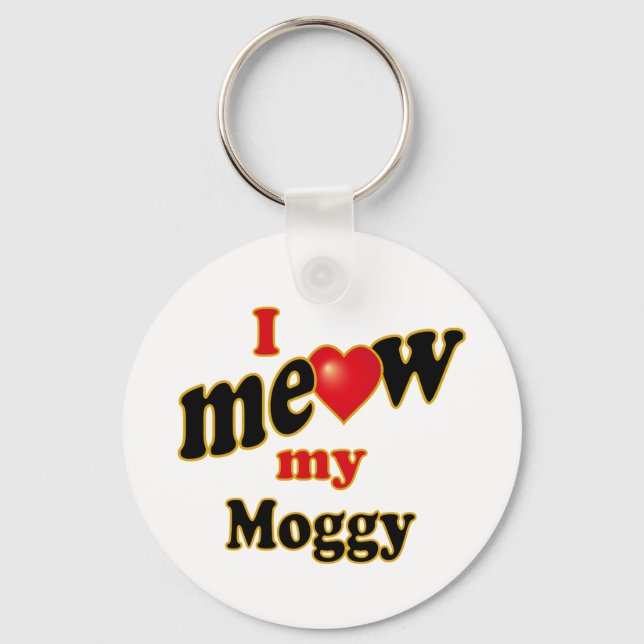 I Meow My Moggy Keychain (Front)