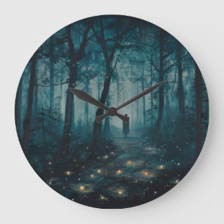 I Met Myself in the Dark Large Clock