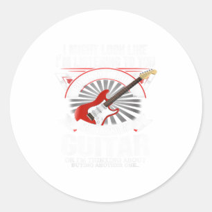 I might look like im listening to you but in classic round sticker