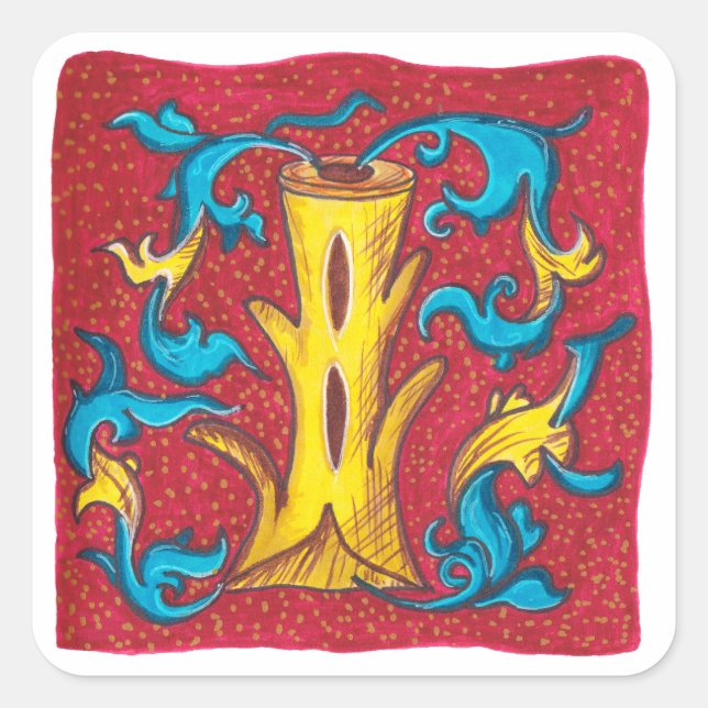 I - MINIATURE SQUARE STICKER (Front)