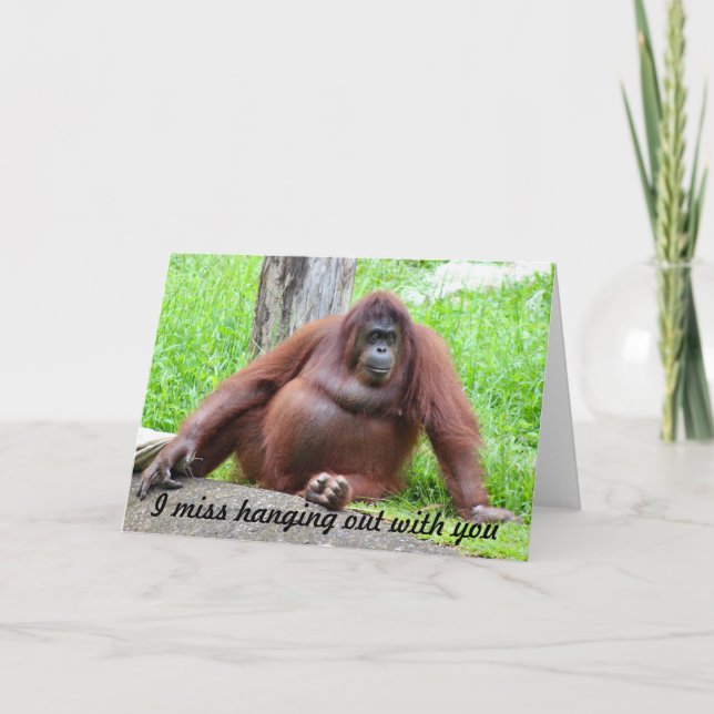 'I miss hanging out with you' - Feelings Card (Front)