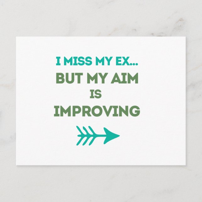 I miss my ex postcard (Front)